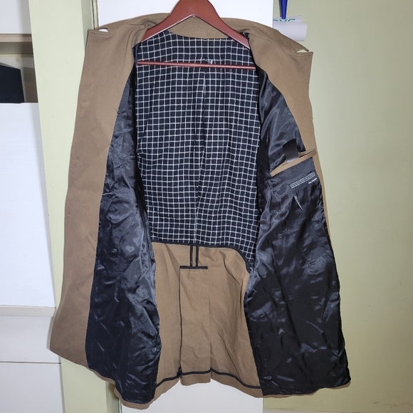 The Kooples mens blazer single breast jacket coat suede trim military 48 medium - Picture 5 of 11